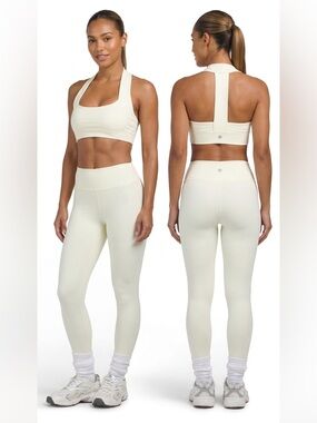 HARMONY 2pc  butter yellow halter bra and leggings set